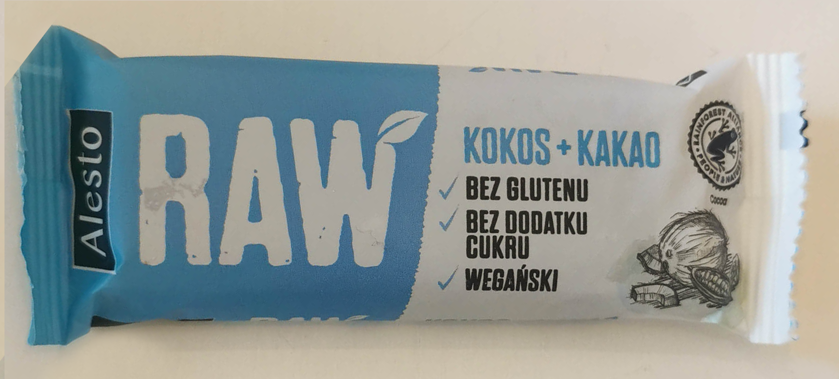 Recenzja batonów Alesto – RAW kakao oraz RAW kokos + kakao